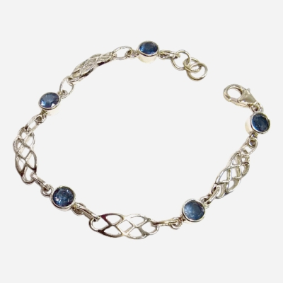 Гривна Воден Сапфир, Йолит със Сребро 925