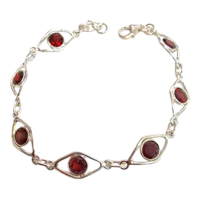 Гривна Гранат със Сребро 925