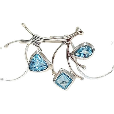 Колие Топаз със Сребро 925