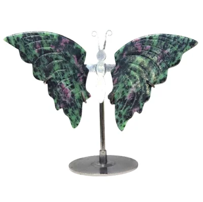 Рубин с Цоизит Пеперуда ( Ангелче ) на Метална База