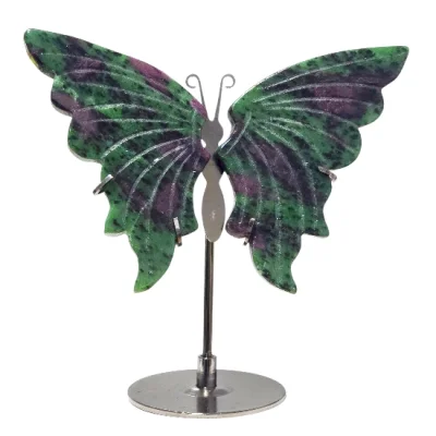 Рубин с Цоизит Пеперуда ( Ангелче ) на Метална База