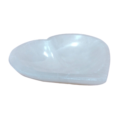 Купа за Ядки от Селенит с Форма Сърце