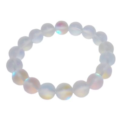 Гривна Ангелска Аура Аква Кварц Матова Топче 10 мм