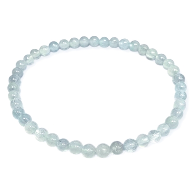 Гривна Полупрозрачен Аквамарин Топче 5 мм