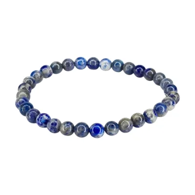 Гривна Лазурит Топче 6 мм - Натурален Цвят