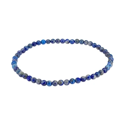 Гривна Лазурит Топче 4 мм - Натурален Цвят
