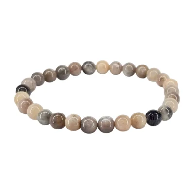 Гривна "Черен" Лунен Камък Топче 6,5 мм