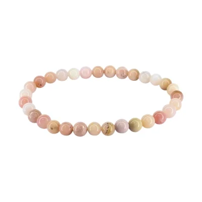 Гривна Розов Перуански Опал Топче 6 мм