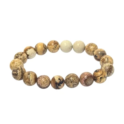 Гривна Пейзажен Яспис Топче 10 мм