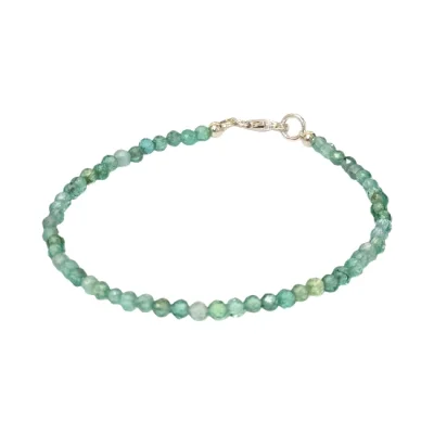 Гривна Фасетиран Син Топаз Топче 3 мм със Сребро 925