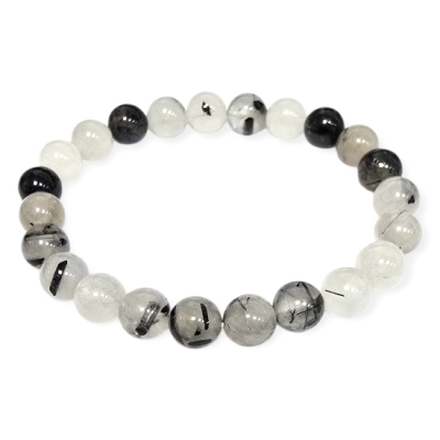 Гривна Турмалин в Кварц, "Стрелите на Амур" Топче 8 мм