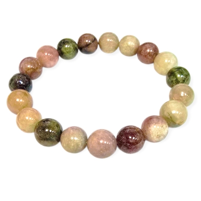 Гривна Светъл Цветен Турмалин Топче 10 мм