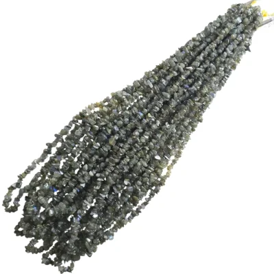 Наниз Чипс Тъмен Лабрадорит 80 см 