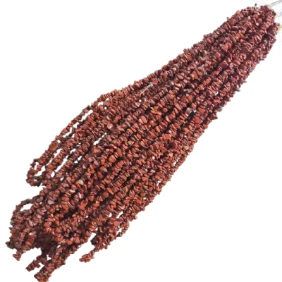 Наниз Чипс Червен Яспис 80 см 