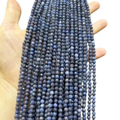 Наниз Сапфир Фасетирано Топче 4 мм