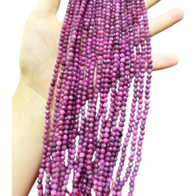 Наниз Рубин Фасетирано Топче 4 мм