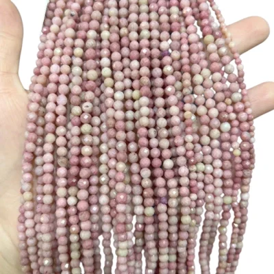 Наниз Родонит Фасетирано Топче 4 мм