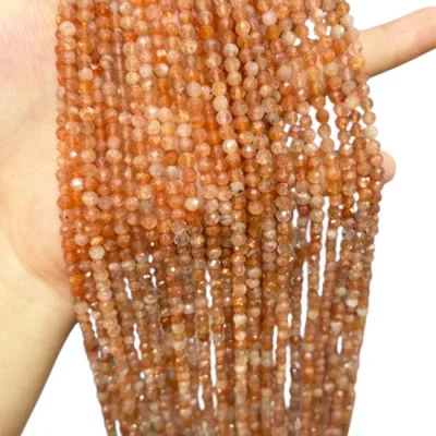 Наниз Слънчев Камък Фасетирано Топче 4 мм