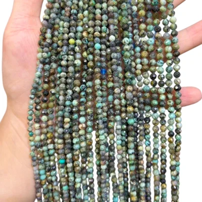 Наниз Африкански Тюркоаз Фасетирано Топче 4 мм