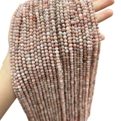 Наниз Розов Паруански Опал Фасетирано Топче 4 мм