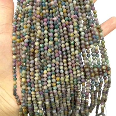 Наниз Многоцветен Сапфир Фасетирано Топче 4 мм