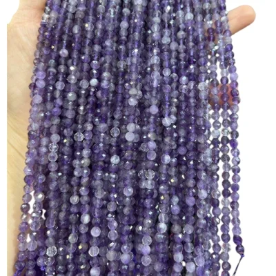 Наниз Аметист Фасетирано Топче 4 мм