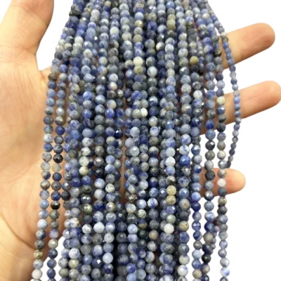 Наниз Дюмортиерит Фасетирано Топче 4 мм