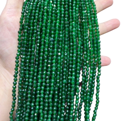 Наниз Канадски Нефрит Фасетирано Топче 4 мм