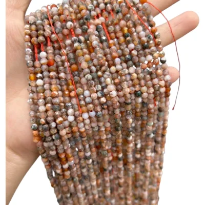 Наниз Ахат Драконови Вени Фасетирано Топче 4 мм