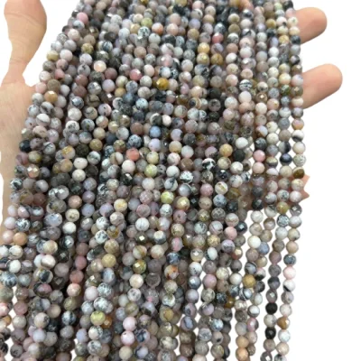 Наниз Розов Паруански Опал Фасетирано Топче 4 мм