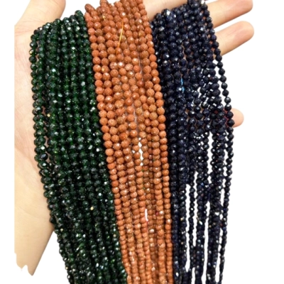 Наниз Пясъчен Камък Фасетирано Топче 4 мм