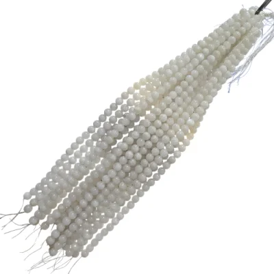 Наниз Бял Лунен Камък Топче 10 мм 