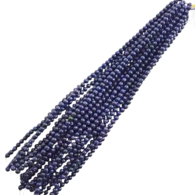 Наниз Индигов Пясъчен Камък Топче 8 мм 