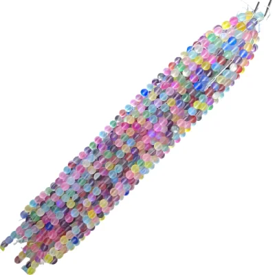 Наниз Рейнбоу Аура Аква Кварц Матова Топче 10 мм