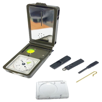 БУСОЛА+ТЕРМО- и ВЛАГОМЕТЪР, ЛУПА, ЛИНИЙКА,НИВЕЛ и ФЕНЕРЧЕ