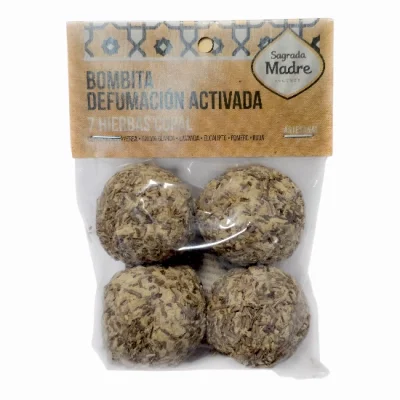 "Бомбичка" за Прикадяване с Копал, Контрайерба, Бяла Салвия, Лавандула, Евкалипт, Розмарин, Рута 4 бр