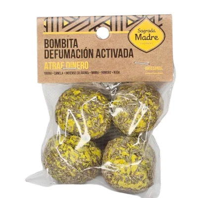 "Бомбичка" за Прикадяване с Ягра, Канела, Тамян Олибанум, Ромеро, Рута - за Привличане на Парите 4 бр