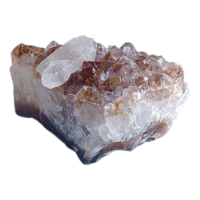 Какоксенит в Аметист с Калцит, Планински Кристал и Ахат