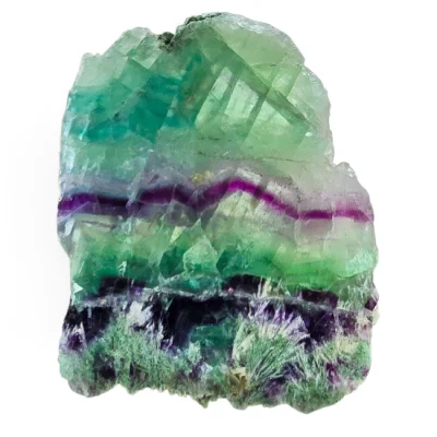 Многоцветен "Рейнбоу", "Дъгов" Флуорит с Включения от Сагенитови Кристали от Арагонит