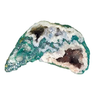 Селадонит с Геоди Планински Кристал и Розов Аметист