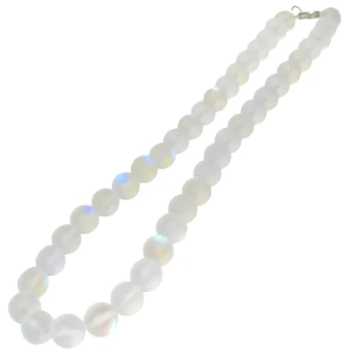 Колие Ангелска Аура Аква Кварц Мат Топче 10 мм