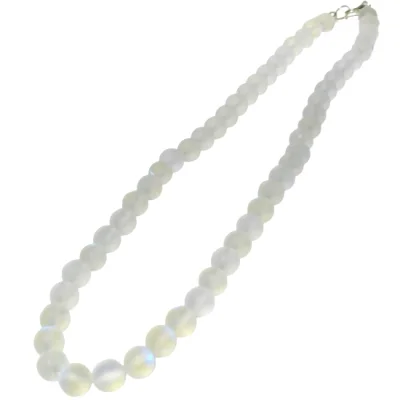 Колие Ангелска Аура Аква Кварц Мат Топче 8 мм