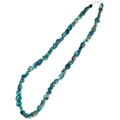 Колие Тъмно-Син Апатит със Сребро 925