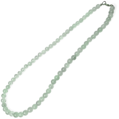 Колие Прозрачен Аквамарин Топче 6,5 мм със Сребро 925