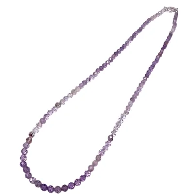 Колие Супер 7, Мелодит Фасетирано Топче 4 мм със Сребро