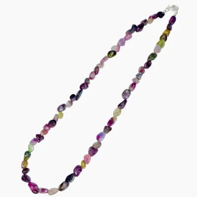 Колие Цветен Турмалин със Сребро 925