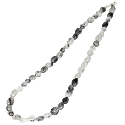 Колие Черен Турмалин в Планински Кристал, Стрелите на Амур със Сребро 925