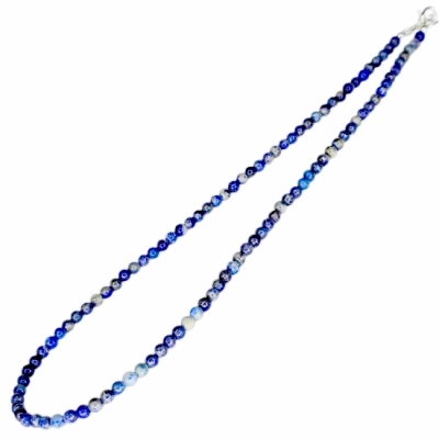 Колие Лазурит Топче 4 мм - Натурален Цвят