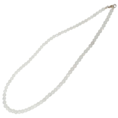 Колие Лунен камък Топче 4 мм със Сребро 925