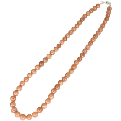 Колие Слънчев камък, Хелиолит Топче 6,5 мм със Сребро 925